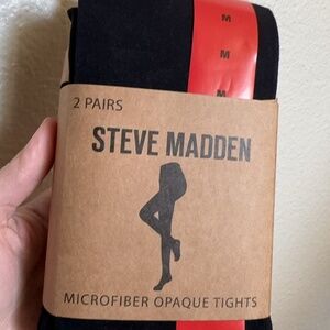 Steve Madden microfiber opaque tights 2 pairs